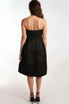 Black Bandeau Midi Dress with Pockets