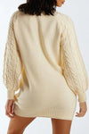 Ivory Cable Knit Jumper Dress