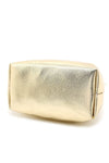 Gold Top Handle Leather Look Bag