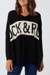 PULL COL V ROCK &amp; ROLL NOIR