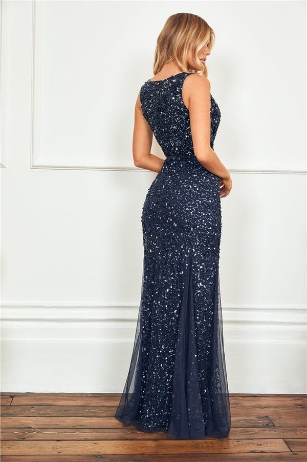 Navy sparkle clearance maxi dress